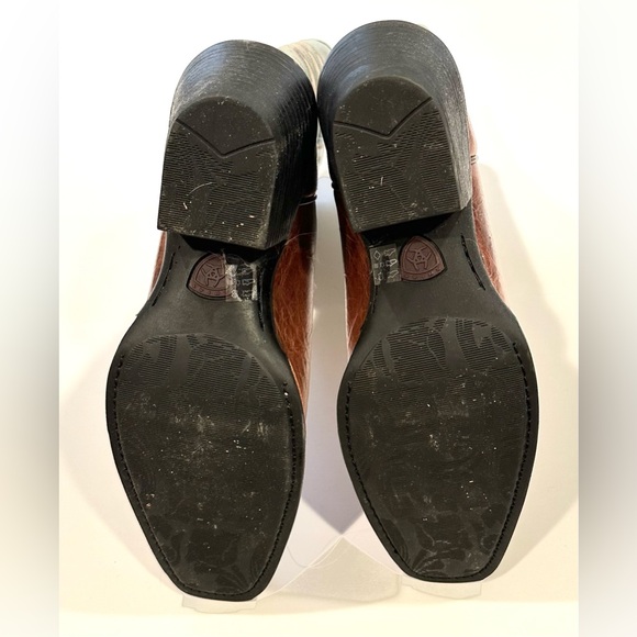 Size 8.5 B Women Ariat Legend Legacy Blue and Brown Western Boots - Picture 4 of 5